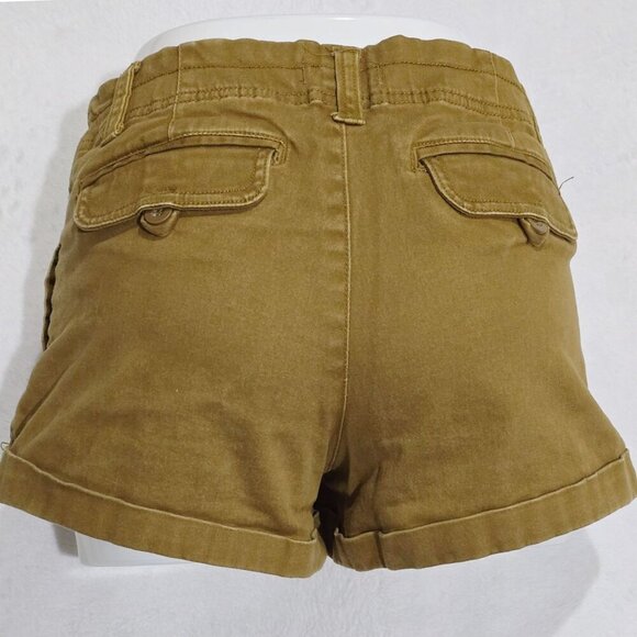 XXI ✦ Tan Cotton Shorts ✦ Mid-Rise Utility Style Neutral Summer Staple 27 EUC - Picture 3 of 9